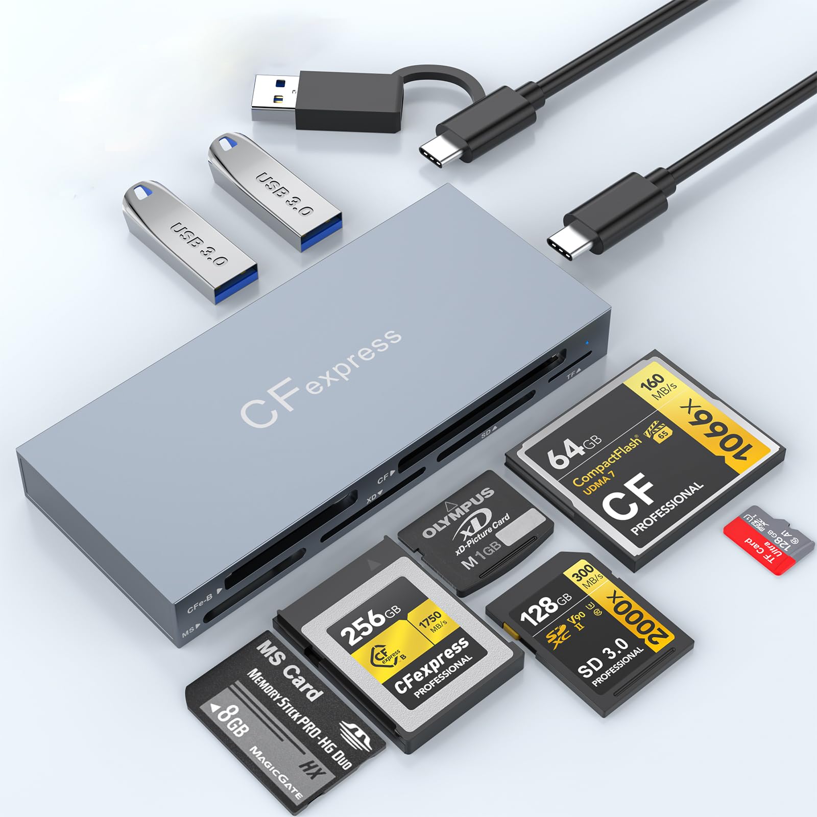 Amazon.co.jp: CFexpress Type bカードリーダー 8-in-1 SDカード